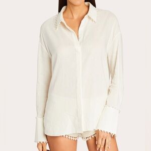 Retrofete Whitley Embellished Shirt Size Small